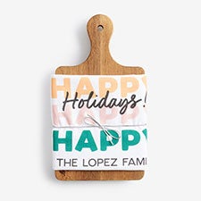 Festive Phrases Personalized Tea Towel and Paddle Board Gift Set - 56845