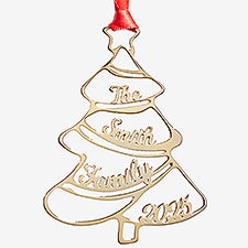 Personalized Family Name Tree Ornament  - 56916D