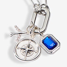 Build-Your-Own 3-Piece Silver Charm with Necklace Set  - 56947