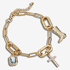 Build-Your-Own 3-Piece Gold Charm with Bracelet Set - 56948