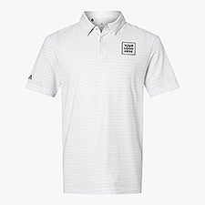 Custom Mens Adidas Blended Printed Polo - White  - 57011