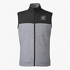 Custom Mens Puma Cloudspun Colorblock Vest - Black  - 57020