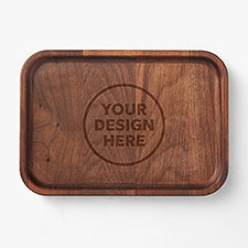 Corporate Engraved Walnut Wood Valet Tray - 57078