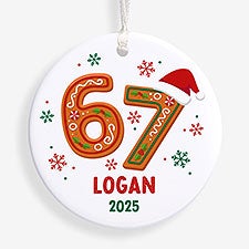 Merry 67 Christmas Personalized Ornament - 57202