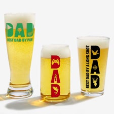Dads Hobbies Personalized Beer Glass Collection - 57406