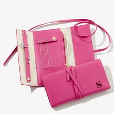 Bold  Chic Personalized Leatherette Jewelry Roll  - 57462