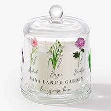 Birth Month Flower Personalized Cloche Candle  - 57476