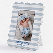 Tiny Treasures Personalized Baby Scallop Edge Picture Frame - 57484