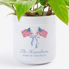 Watercolor Freedom Personalized Outdoor Flower Pots - 57492