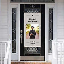 Modern Graduate Personalized Photo Graduation Door Banner - 57509