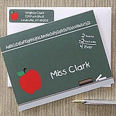 Teacher's Chalkboard Personalized Note Cards - 5755