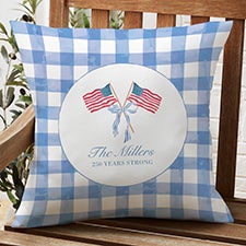 Watercolor Freedom Personalized Outdoor Throw Pillow - 57653