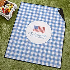 Watercolor Freedom Personalized Picnic Blanket - 57667