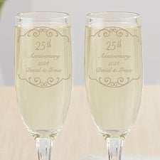 Personalized Anniversary Champagne Flutes - Set of 2 - 5769