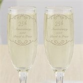 Personalized Anniversary Champagne Flutes - Set of 2 - 5769
