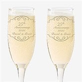 Personalized Anniversary Champagne Flutes - Set of 2 - 5769