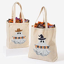 Ghost Town Cuties Personalized Halloween Canvas Tote Bags - 57726