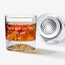 Engraved Old Fashioned Golf Whiskey Glass - Set of 2 - 57806