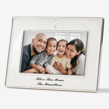 Write Your Own Personalized Silver Cross Picture Frame - 57817