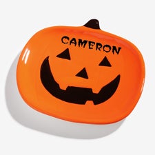 Halloween Personalized Ceramic Jack O Lantern Plate - 57892