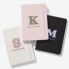Checkered Initial Personalized Pocket Journal  - 57912