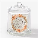 Give Thanks Personalized Cloche Candle  - 57928