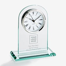 Engraved Logo Glass Clock