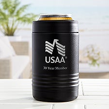 USAA Stainless Insulated Can Holder - Black - 58051