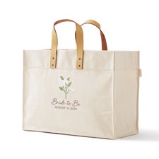 Delicate Floral Embroidered Wedding Tote Bag - 58061