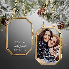 Write Your Own Engraved Gold Octagon Locket Ornament - 58187