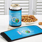 Welcome To Our Pool Personalized Can & Bottle Wrap - 5827