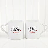 Romantic Husband and Wife Personalized Coffee Mugs - 5829