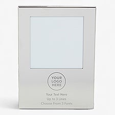 Personalized Logo Engraved Silver Picture Frame