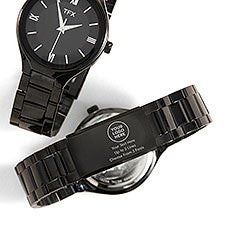 Personalized Logo Men's TFX By Bulova Engraved Black Watch