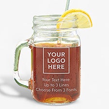 Personalized Logo 16oz Glass Mason Jar