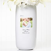 Personalized Wedding Photo Flower Vase - 5852