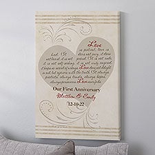 Love Is Patient Personalized Wedding Canvas Art - 5853