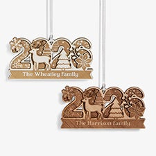 2026 Personalized 2 Piece Wood Ornament - 58615