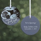 Baby Sonogram Photo Personalized Christmas Ornament - 5865