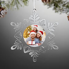Picture Perfect Personalized Acrylic Snowflake Ornament - 58683