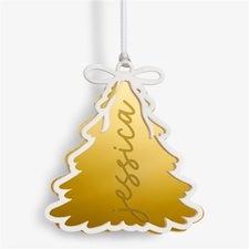Personalized Bow Tree 2 Layer Acrylic Ornament by Jessie James Decker  - 58738