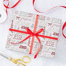 Personalized Repeating Name Holiday Wrapping Paper by Jessie James Decker - 58745
