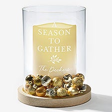 Etched Holiday Hurricane Candle by Jessie James Decker - 58755