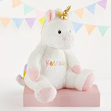Personalized Unicorn Stuffed Animal 16quot; Plush Toy - 58890