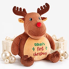 First Christmas Embroidered Reindeer Plush - 58998