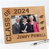 Personalized Wooden Graduation Photo Frame - Hats Off Edition - 5903