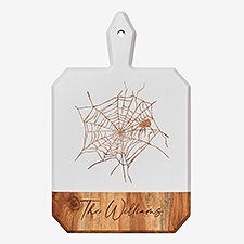 Spooky Spider Personalized White Acacia Board - 59075D