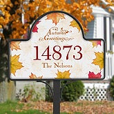 Fall Leaves Personalized Autumn Yard Stake - 5914