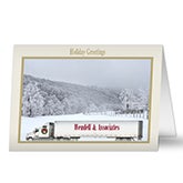 Personalized Semi Truck Business Christmas Cards - 5982