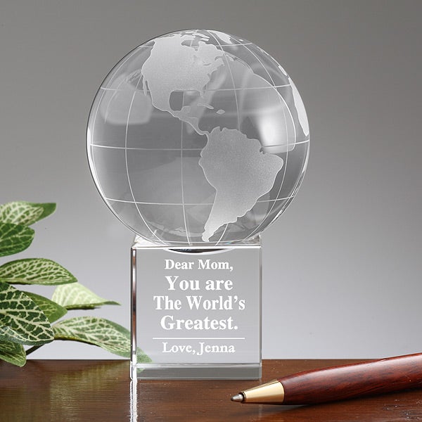 World's Greatest Mom Personalized Keepsake Globe - 10001